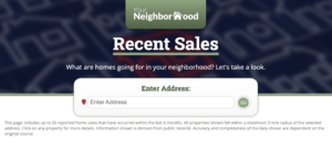 Your Neighborhood - Recent Sales